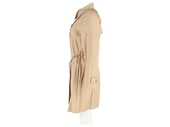 Abrigo trench de algodón beige con cinturón de cadena Michael Michael Kors - vista 5
