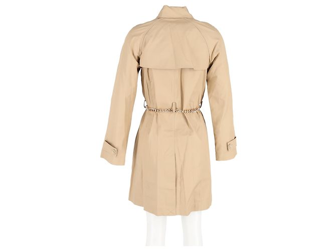 Abrigo trench de algodón beige con cinturón de cadena Michael Michael Kors - vista 6