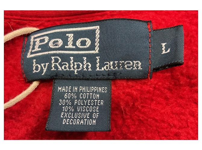 Roter Baumwoll-Hoodie mit Polo Ralph Lauren-Logo - Ansicht 10