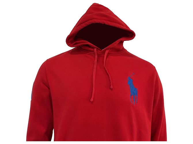 Roter Baumwoll-Hoodie mit Polo Ralph Lauren-Logo - Ansicht 2