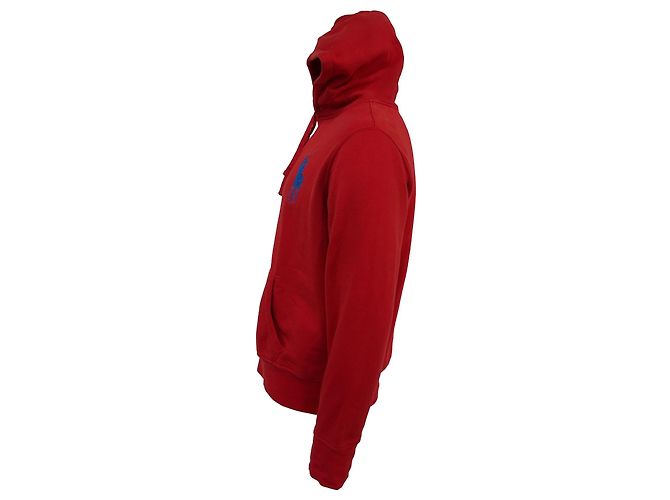Roter Baumwoll-Hoodie mit Polo Ralph Lauren-Logo - Ansicht 3
