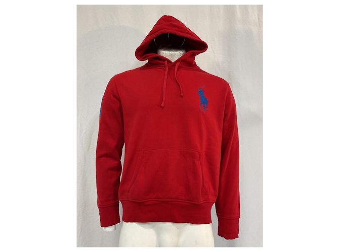 Roter Baumwoll-Hoodie mit Polo Ralph Lauren-Logo - Ansicht 6