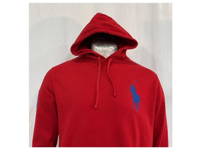 Roter Baumwoll-Hoodie mit Polo Ralph Lauren-Logo - Ansicht 7