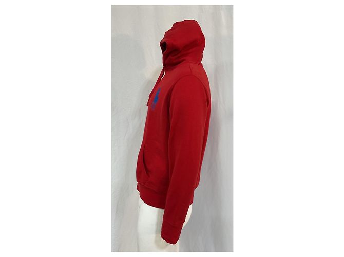 Roter Baumwoll-Hoodie mit Polo Ralph Lauren-Logo - Ansicht 8