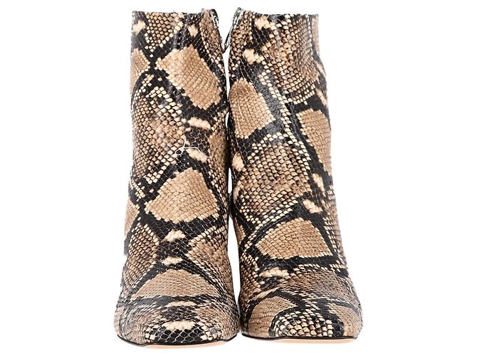 Aeyde Snakeskin-Effect Ankle Boots in Animal Print Leather - view 2