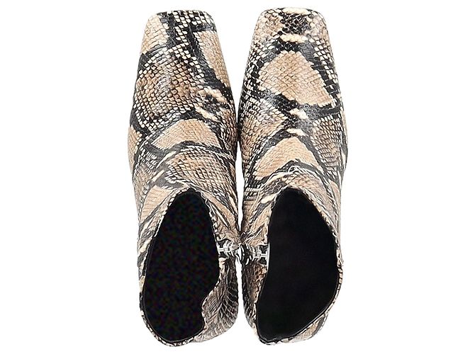 Aeyde Snakeskin-Effect Ankle Boots in Animal Print Leather - view 3