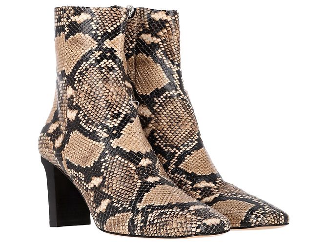 Aeyde Snakeskin-Effect Ankle Boots in Animal Print Leather - view 4