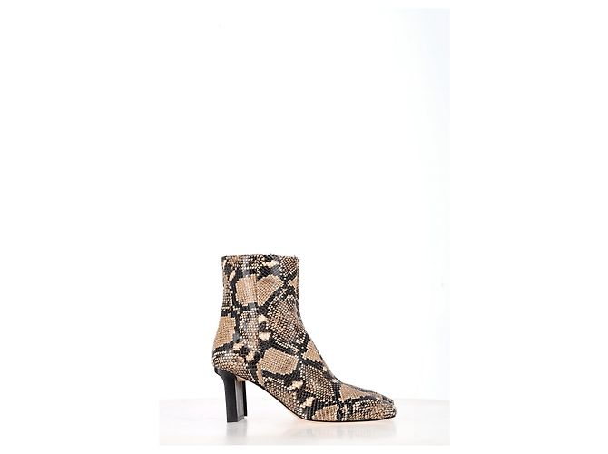 Aeyde Snakeskin-Effect Ankle Boots in Animal Print Leather - view 7