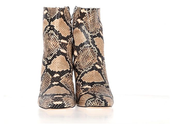 Aeyde Snakeskin-Effect Ankle Boots in Animal Print Leather - view 8