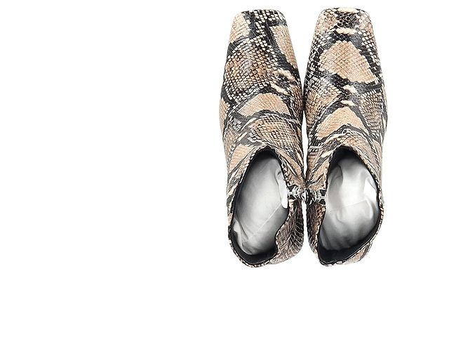 Aeyde Snakeskin-Effect Ankle Boots in Animal Print Leather - view 9