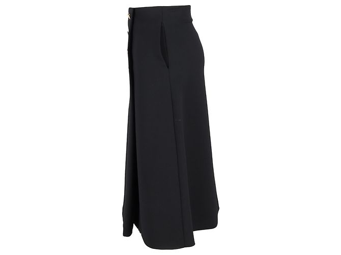 Falda midi abotonada Mulberry en poliéster negro - vista 2
