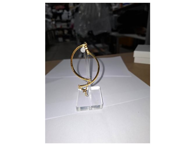 Céline Bracciale articolato Celine Triomphe in metallo dorato D'oro Metallico - vista 11