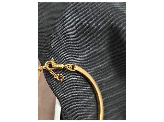 Céline Bracciale articolato Celine Triomphe in metallo dorato D'oro Metallico - vista 15