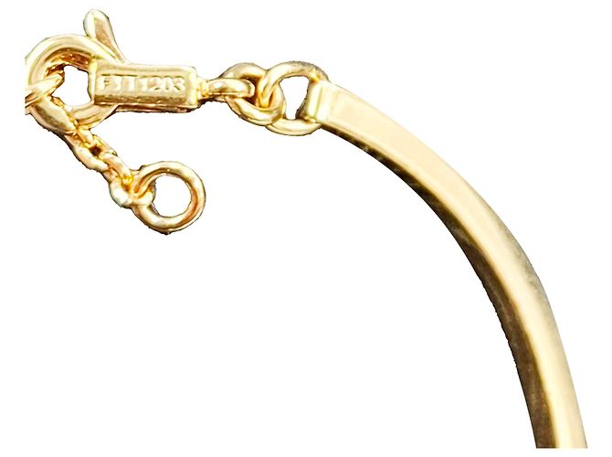 Céline Bracciale articolato Celine Triomphe in metallo dorato D'oro Metallico - vista 6