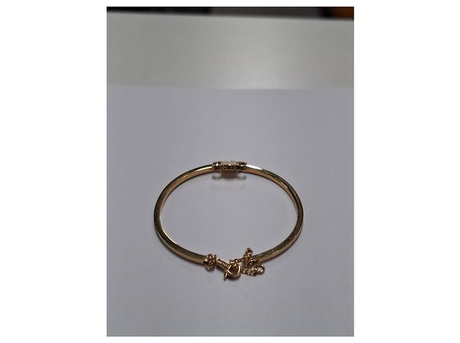 Céline Bracciale articolato Celine Triomphe in metallo dorato D'oro Metallico - vista 9
