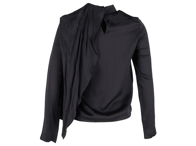 Autre Marque Dodo Bar Or Bluse Berna aus schwarzer Seide - Ansicht 3