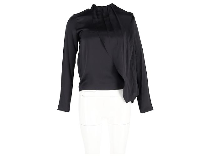 Autre Marque Dodo Bar Or Bluse Berna aus schwarzer Seide - Ansicht 4