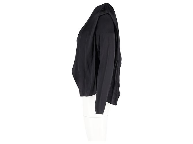 Autre Marque Dodo Bar Or Bluse Berna aus schwarzer Seide - Ansicht 5