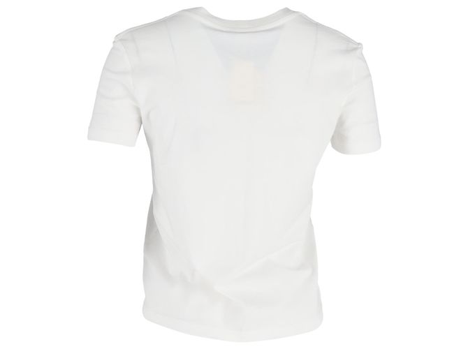 Camiseta de algodón blanco con cuello adornado Maje Crudo - vista 3