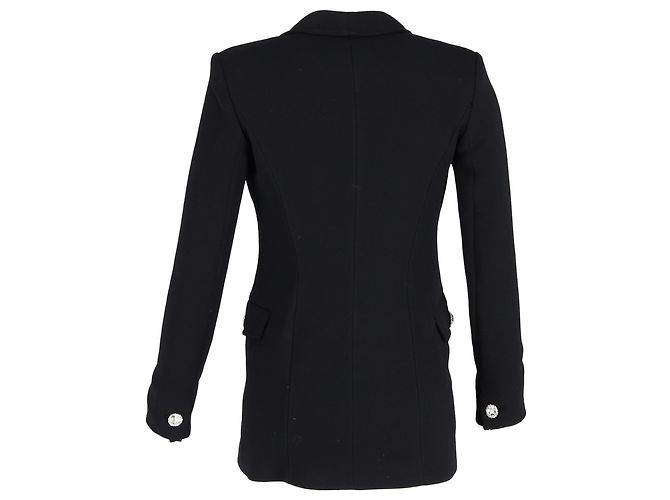 Blazer de doble botonadura en lana negra con botones de cristal de Alessandra Rich Negro - vista 3