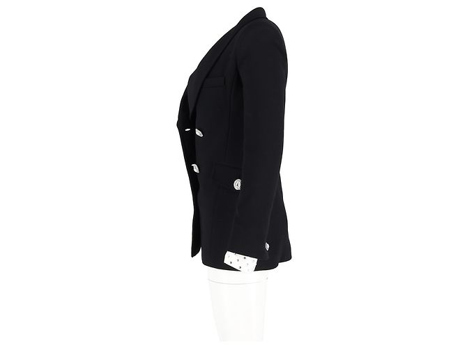 Blazer de doble botonadura en lana negra con botones de cristal de Alessandra Rich Negro - vista 5