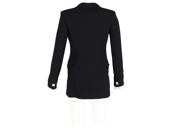 Blazer de doble botonadura en lana negra con botones de cristal de Alessandra Rich Negro - vista 6