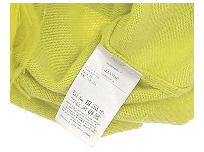 Valentino Garavani Suéter de cashmere e penas Verde - vista 7