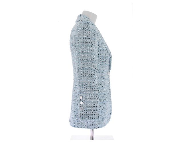Chanel Jacke "La Pausa" aus blauer Tweed - Ansicht 3
