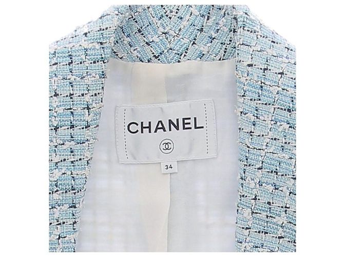 Chanel Jacke "La Pausa" aus blauer Tweed - Ansicht 9