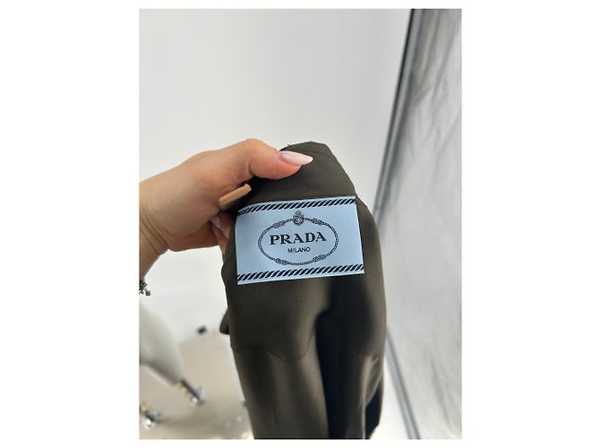 Prada Abito bicolore Cachi - vista 5