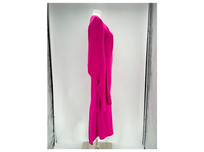 Petar Petrov Satin Kleid lang Rosa Pink - Ansicht 3