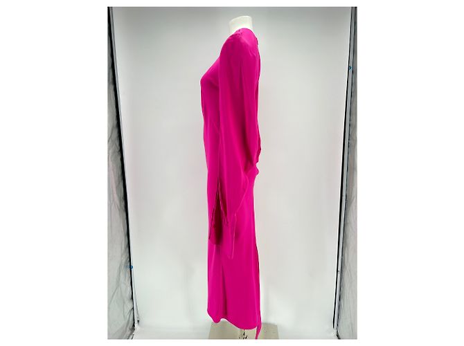 Petar Petrov Satin Kleid lang Rosa Pink - Ansicht 4
