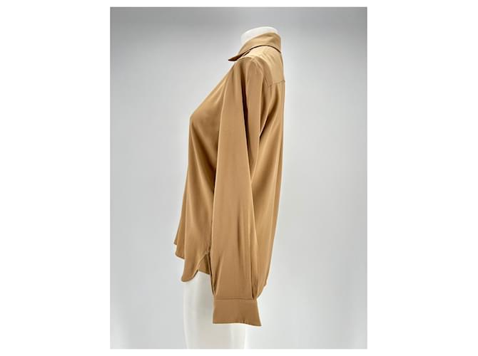 Max Mara Camisa de seda marrón Castaño - vista 4