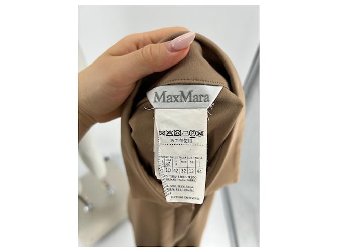 Max Mara Camisa de seda marrón Castaño - vista 5