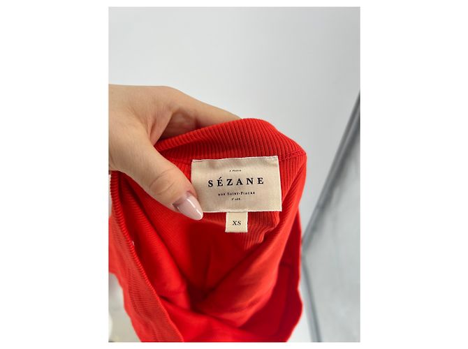 Camiseta vermelha de algodão SéZane Vermelho - vista 5