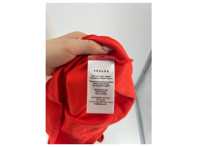 Camiseta vermelha de algodão SéZane Vermelho - vista 6