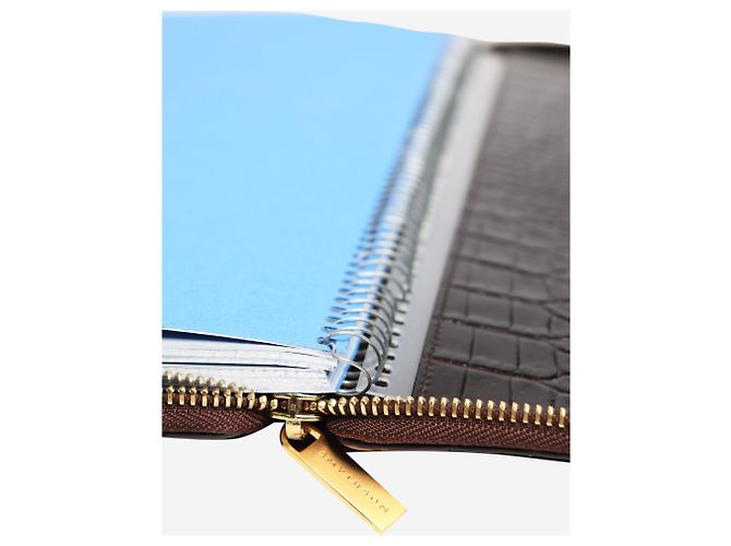 Smythson Brauner A4 Schreibordner - Ansicht 7
