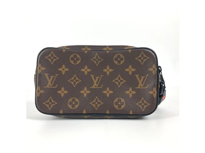 Borsa Clutch Volga Monogramma Solare Louis Vuitton Marrone Nero Arancione - vista 12