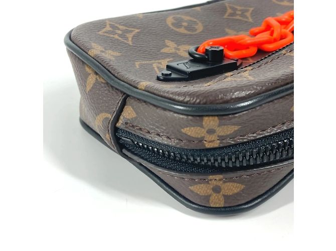 Borsa Clutch Volga Monogramma Solare Louis Vuitton Marrone Nero Arancione - vista 15