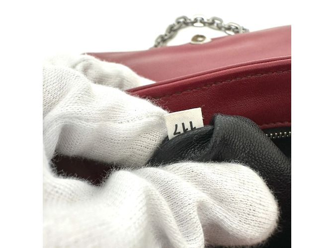 Borsa a spalla in pelle rossa Prada Rosso - vista 16