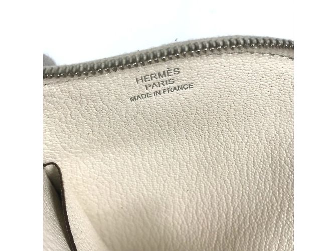 Hermès Billetera compacta Cheval Paddock Hermes Blanco Amarillo - vista 10