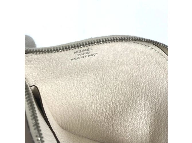 Hermès Billetera compacta Cheval Paddock Hermes Blanco Amarillo - vista 9