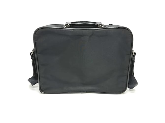 Borsa 2WAY Triangle Plate V147S di Prada Nero - vista 3