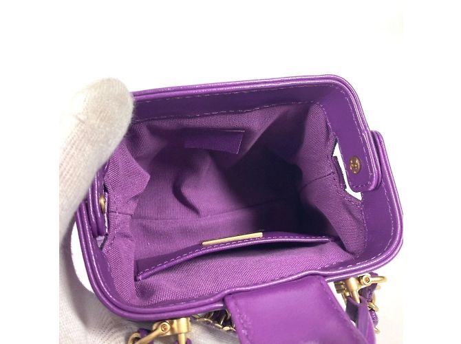 Borsa a spalla mini trapuntata Chanel AP4109 Porpora - vista 11