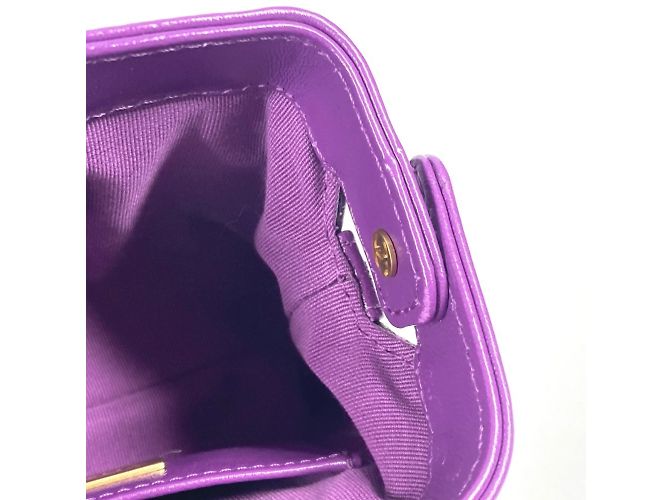 Borsa a spalla mini trapuntata Chanel AP4109 Porpora - vista 12