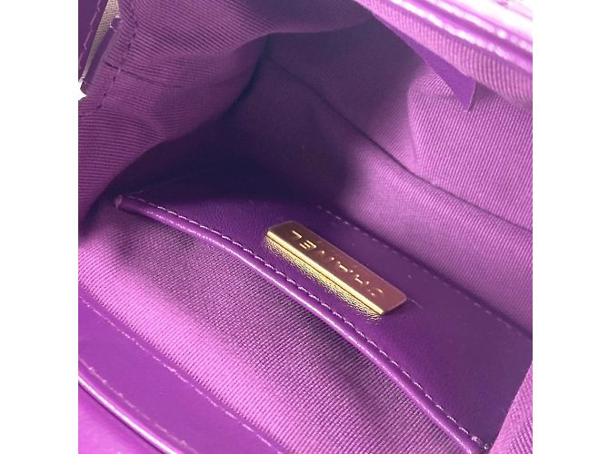 Borsa a spalla mini trapuntata Chanel AP4109 Porpora - vista 14