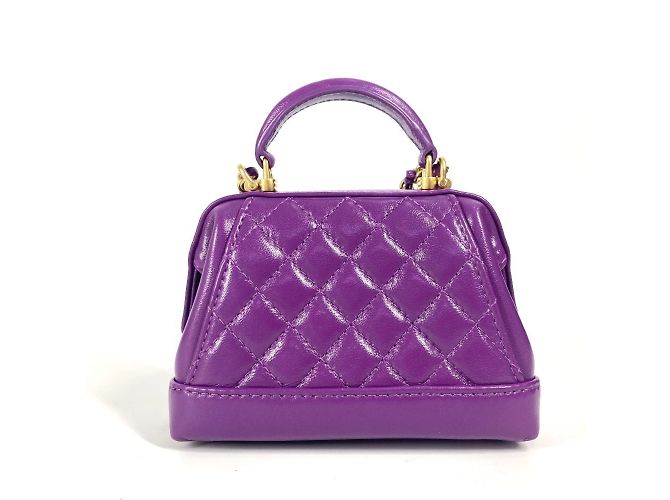 Borsa a spalla mini trapuntata Chanel AP4109 Porpora - vista 2