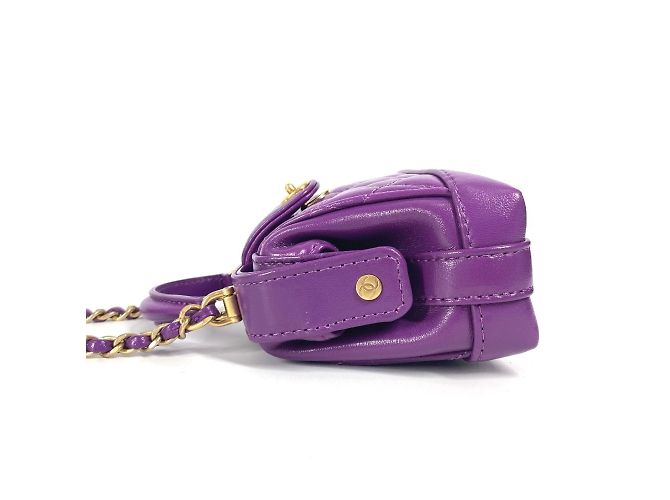 Borsa a spalla mini trapuntata Chanel AP4109 Porpora - vista 3