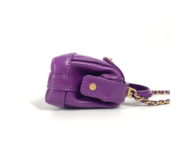 Borsa a spalla mini trapuntata Chanel AP4109 Porpora - vista 4