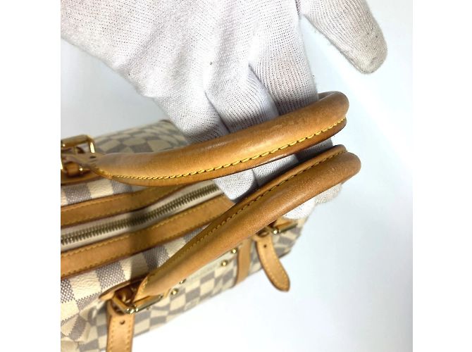 Borsa Tote Louis Vuitton Damier Azur Berkeley PM Bianco - vista 7